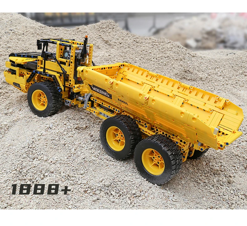 MOULD KING 17010 Technical Car Engineering Vehicle Toys APP RC Dump Truck Set Blocks MOC-8002 Bricks Christmas Gifts For Boys