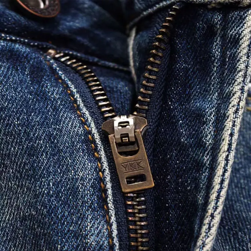 Newly Designer Fashion Men Jeans Retro Blue Stretch Slim Fit Hole Ripped Jeans Men Trousers Patchwork Vintage Denim Pants Hombre