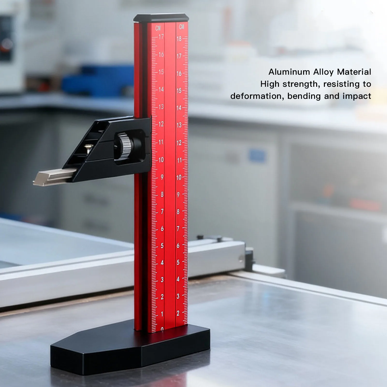 النجارة ارتفاع حاكم 180 مللي متر مقياس مزدوج قابل للتعديل عمق أداة قياس لآلة طحن الجدول المنشار النجارة ارتفاع حاكم