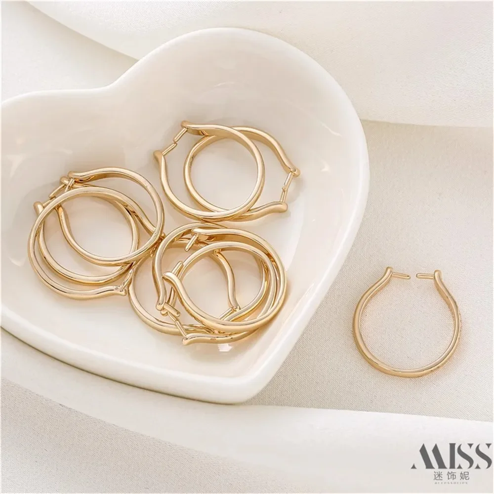 

14K Gold Bag Color Retention Ring Ring Ring Holder Clip Buckle Open Clip Buckle DIY Handmade Ring Necklace Jewelry Accessories