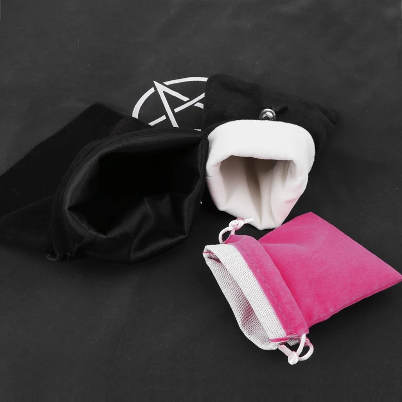 YD61 Dice Bag Velvet Bags Jewelry Packing Drawstring Pouches for Packing Gift Tarot Card Bag Board Game Tarot Flannelette Bag