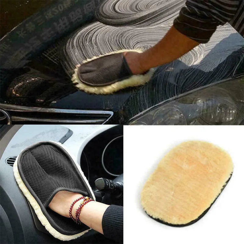 Microfiber Wool Soft Car Washing Gloves Cleaning Brush Car Wash Care Tools Motorcycle Washer Care Products Auto Cleaning Glove