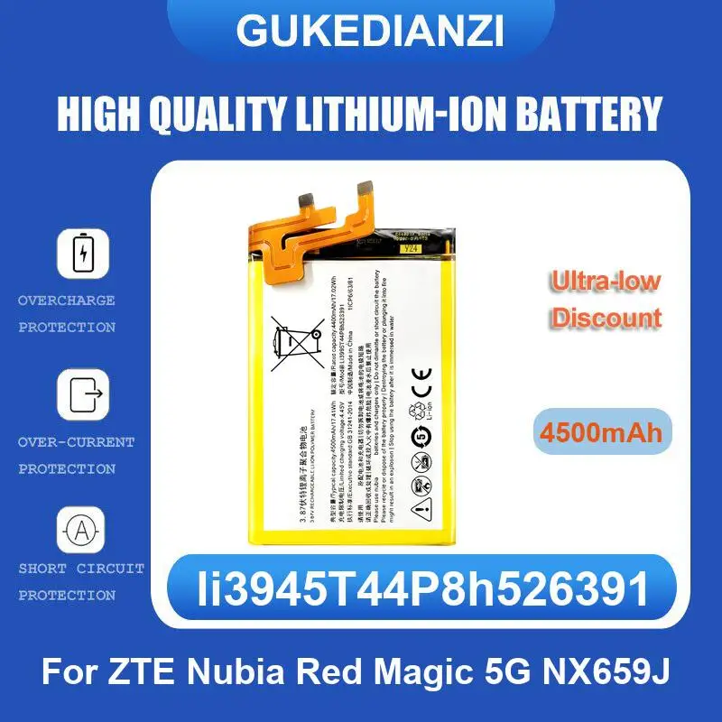 Battery For ZTE Nubia Z50S Pro NX713J 1ICP6/68/74 Red Magic 7/7S NX709J NX709S blade Axon 40 SE V40S 5G NX659J Neo 2 Z2352N 20