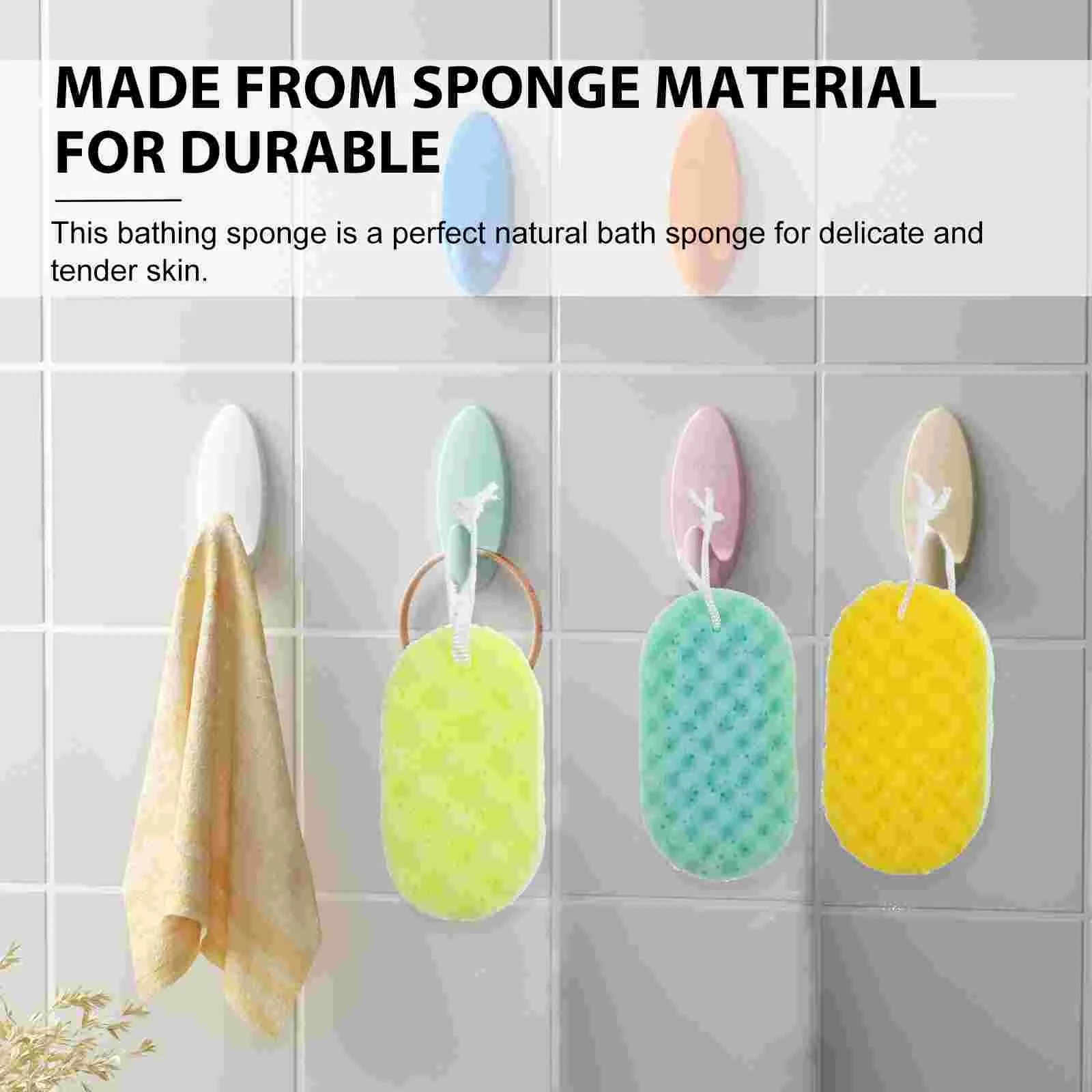 3 Pcs Oval Body Brush Child Bathtub Luffa Wipe M Bathing Scrubbers Exfoliating Sponge