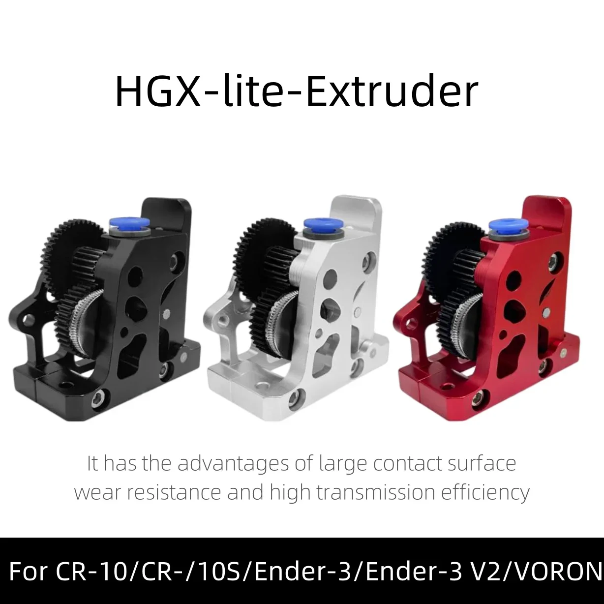 For Creality Ender3 V2 CR10 CR 10S VORON HGX LITE Extruder Dual Gear Extruder Hard Steel Reduction Gear High Speed Motor