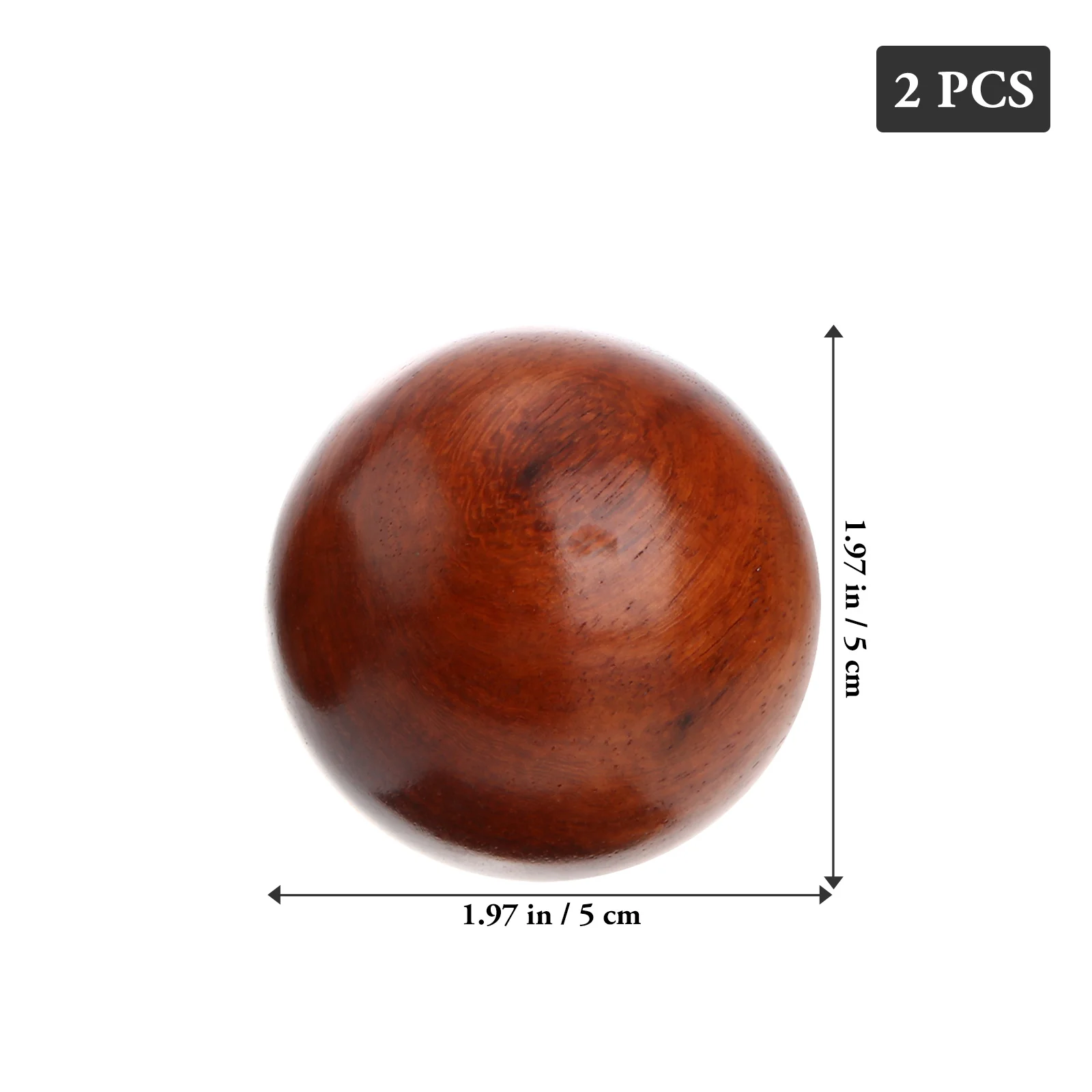

2pcs Wooden Massage Balls Portable Mini Health Tool Muscle Stretch Ball Muscle Stretch Trainer Round Wood