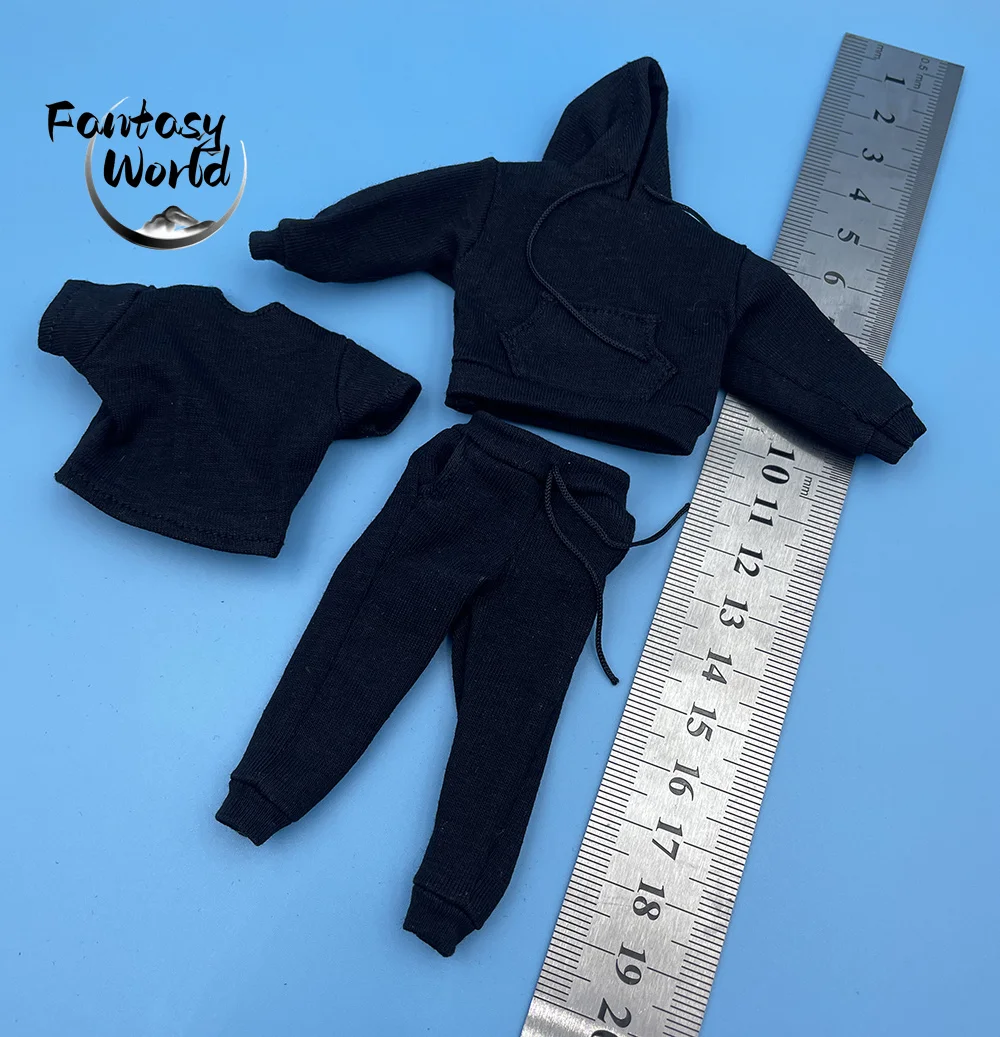 Vêtements décontractés pour hommes, échelle 1/12, sweat à capuche, pantalons, T-shirt à manches courtes, modèle de pantalon pour corps de figurine d'action de 6 pouces, en Stock