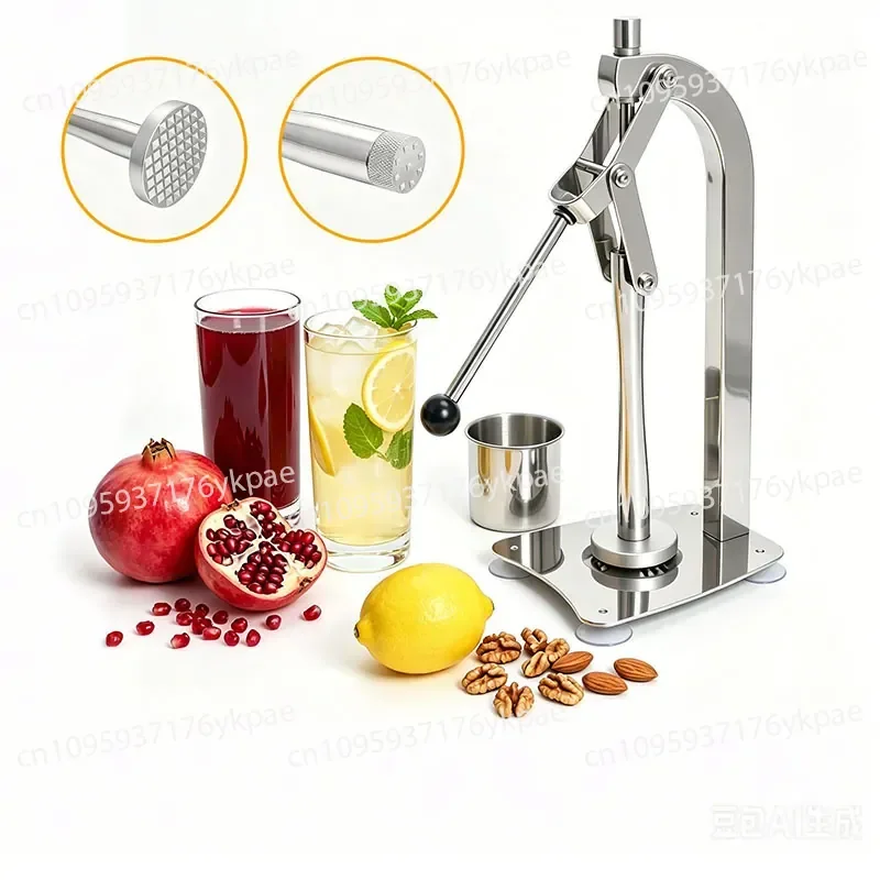 Multifunctional Stainless Steel 304 Double Head Manual Lemon Juicer Juicer Juicer with Cup Household Stall Juice