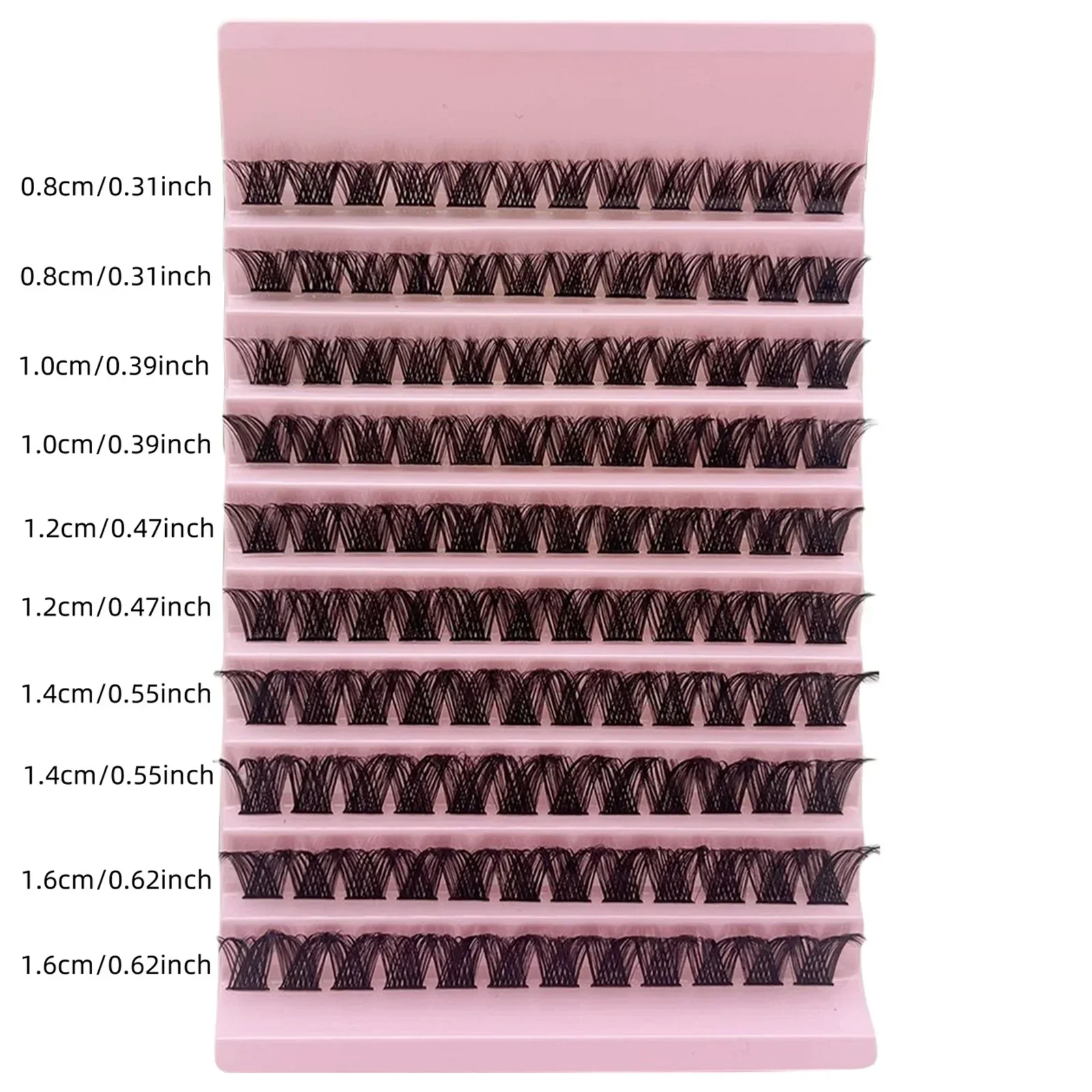 Wimperncluster, 120 Stück, Cluster-Wimpern, 8–16 mm, einzelne Wimpern, natürlicher Look, D-Locken, flauschige Cluster-Wimpern, DIY-Wimpernverlängerung – Detail 4