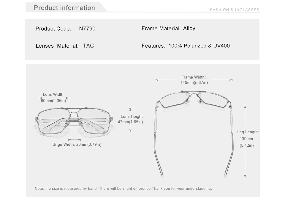 KINGSEVEN Design Sonnenbrille Für Männer/Frauen Neue Polarisierte UV400 Beschichtung Optische Linse Auto Reset Quadratischen Rahmen Fahren Brillen – Detail 3