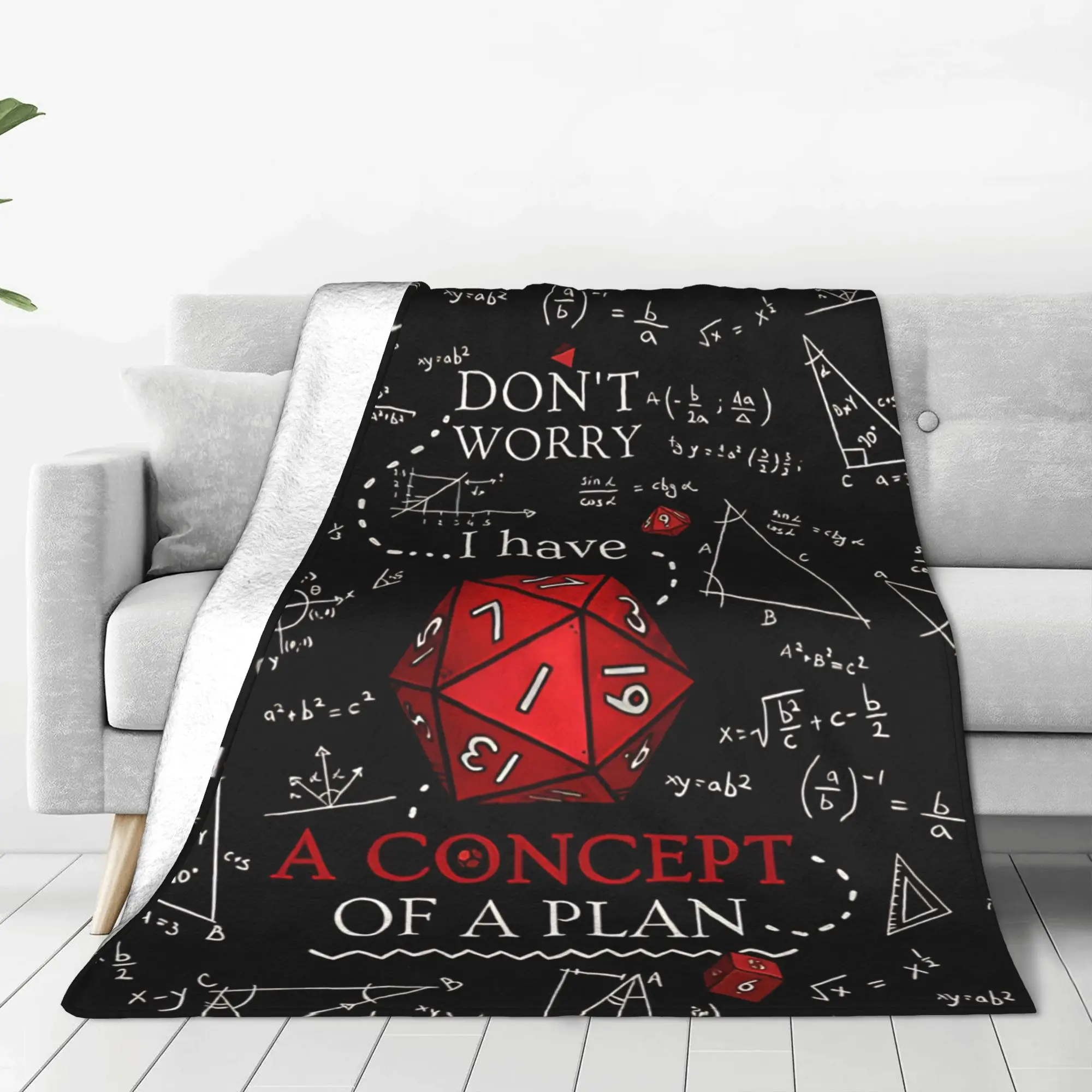 1PC Home Cute Room Decor I have a plan Blanket Throw Blanket DND Novelty Warm Blanket All Season