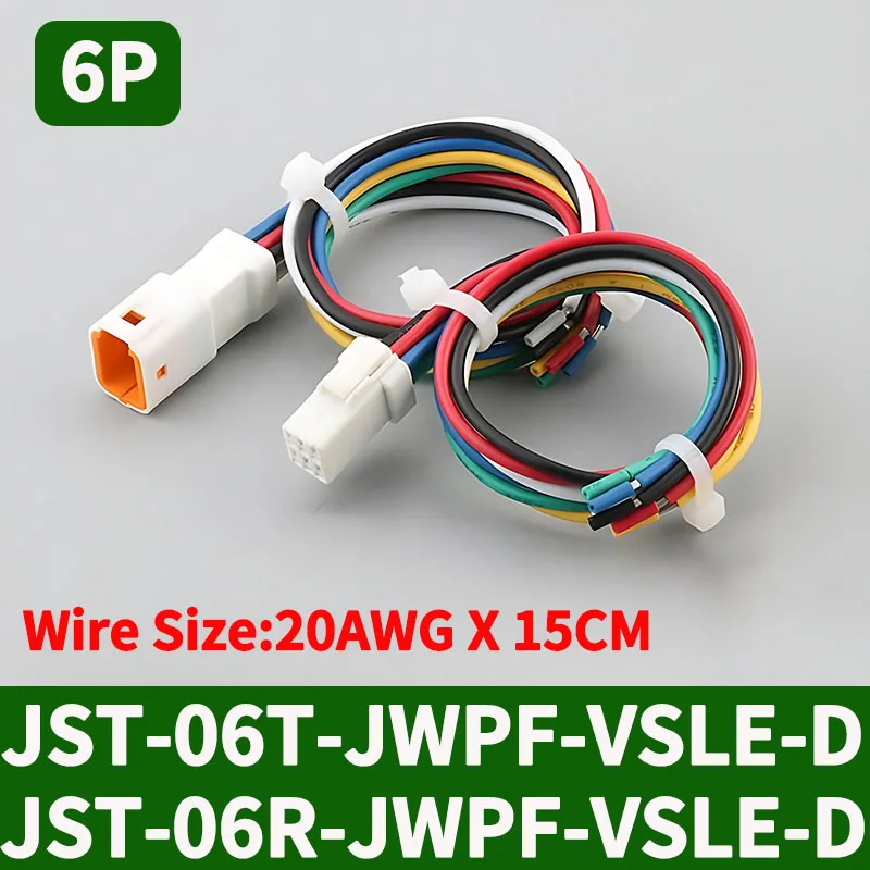 5/20 SETS JST02T/02R-JWPF-VSLE JWPF Series Male Female Plug Docking Harness Mini Car Motorcycle With 20AWG 15CM Wire Connector