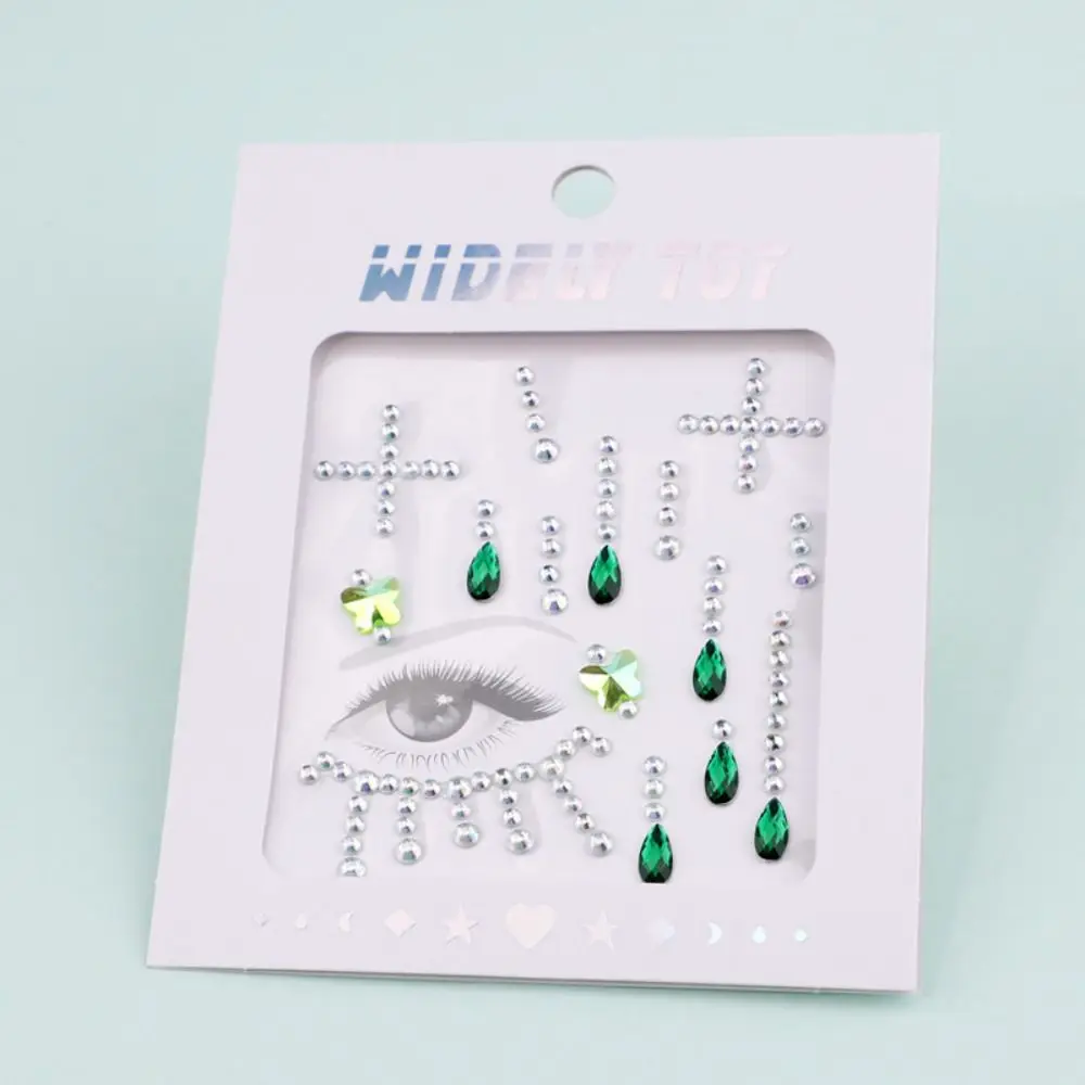 Glitter Face Diamond Sticker Eyeliner Tattoo Face Diamond Eye Rhinestones Sticker DIY Half Face Body Makeup Tool