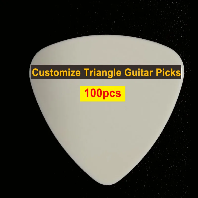 

Customize Triangle Shape Guitar Picks, Personalized, 346 Shape, Celluloid Pure Solid White, 0.71mm, 0.96mm, 1.2mm, 100Pcs