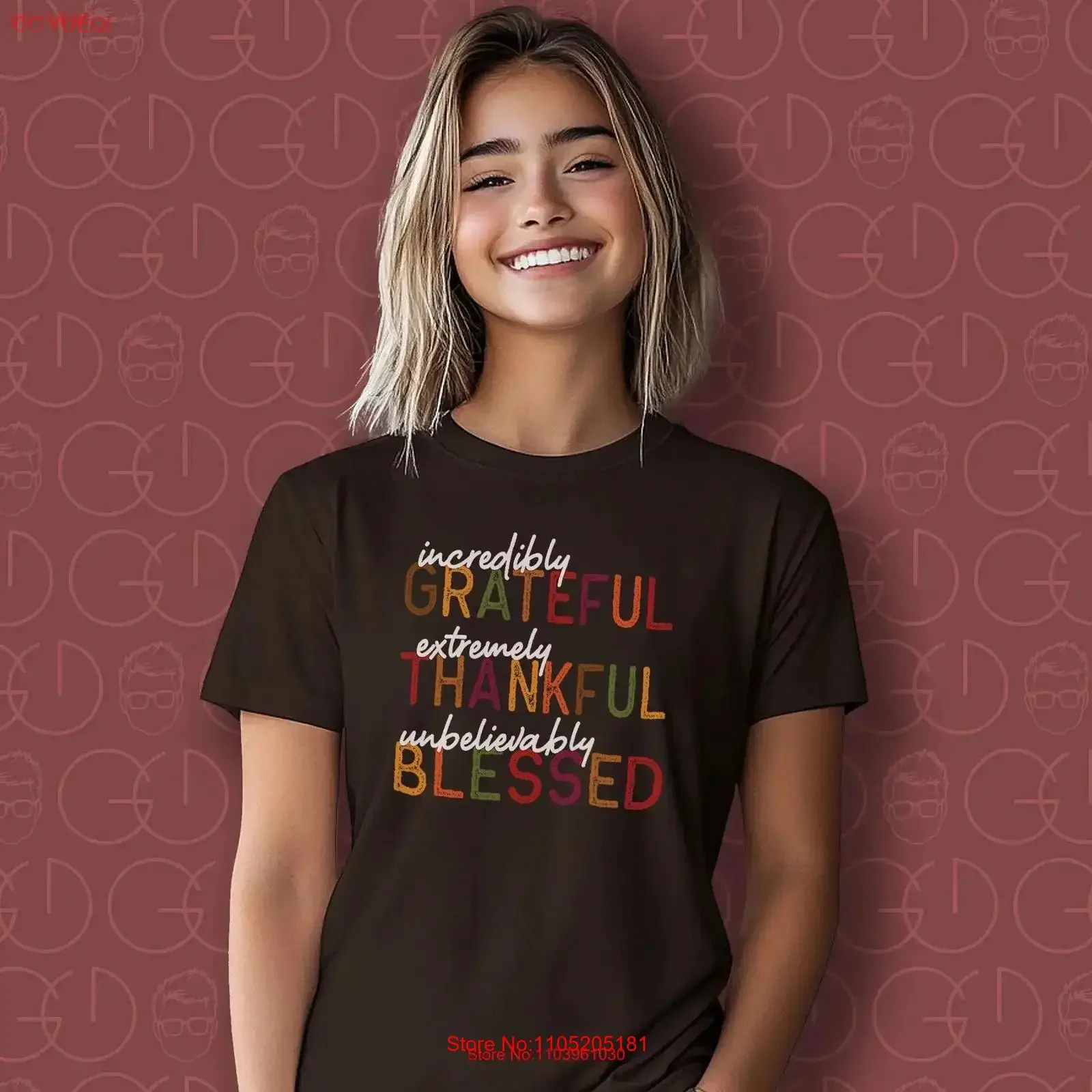 Grateful Thankful Blessed T Shirt Thanksgiving Faith Christian Religious Apparel vintage Washed streetwear Versatile Stretched