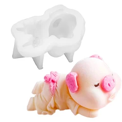 3D Cute Sleeping Pig Silicone Mousse Cake Mold DIY Fondant Cake Baking Chocolate Mould Handmade Ice Cream Mold Decorative Tools