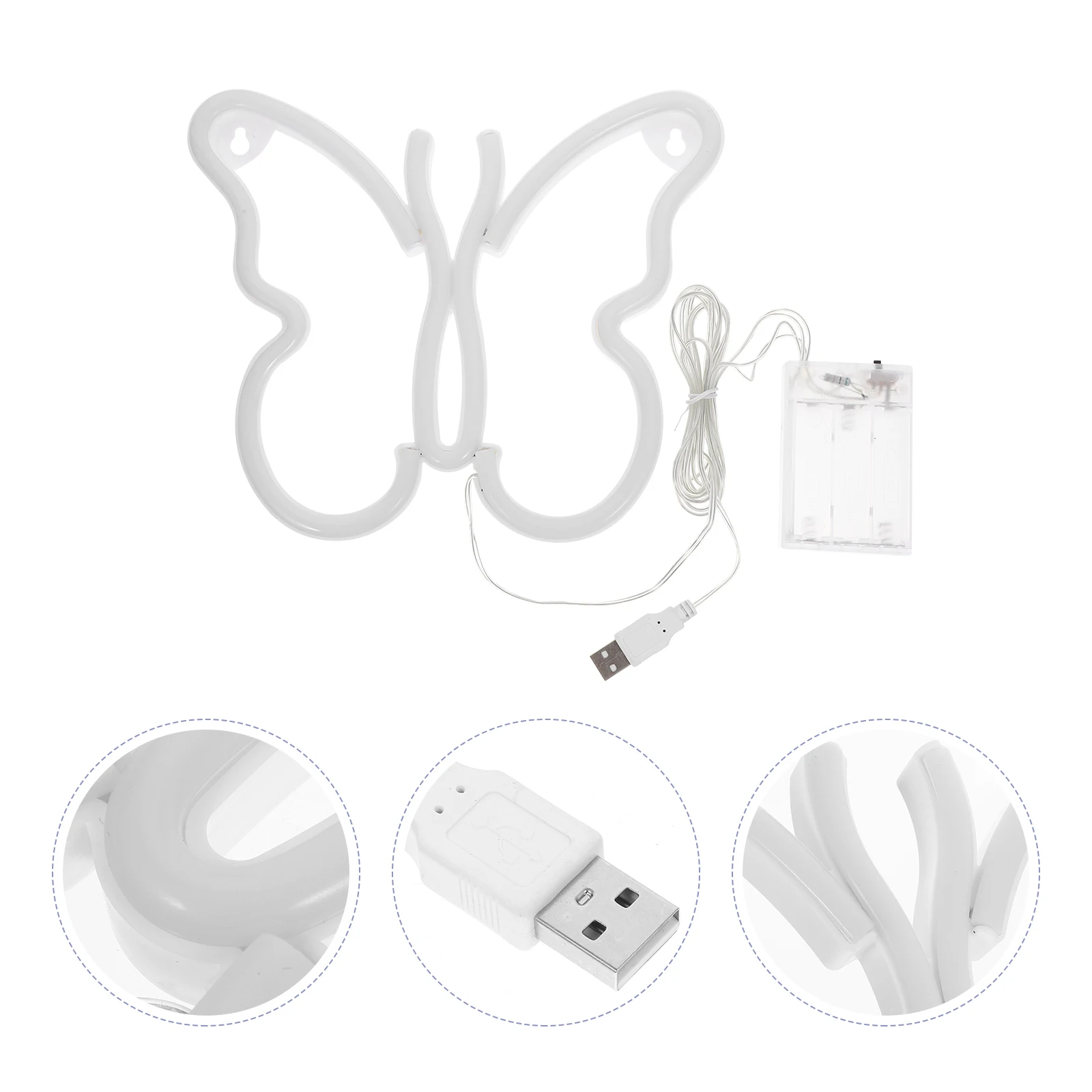 فراشة ضوء وحدة إضاءة LED جداريّة مصباح لغرفة النوم النيون تسجيل ديكور ضوء الليل الفراشات شكل أضواء النيون علامات #3