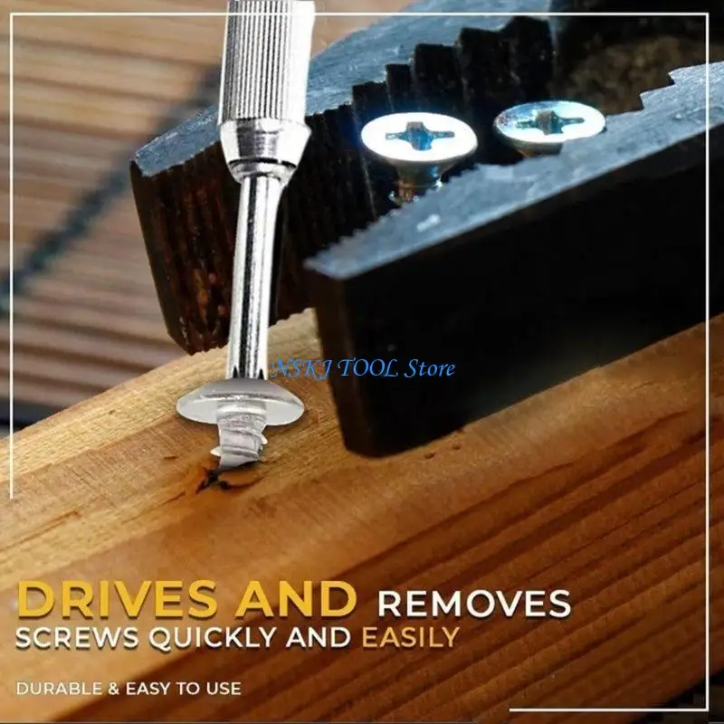 

L8RC Semi Automatic Push Pull Ratchet Screwdriver Adjustment Spirals Ratchet Screwdriver Assembly With Replaceable Heads