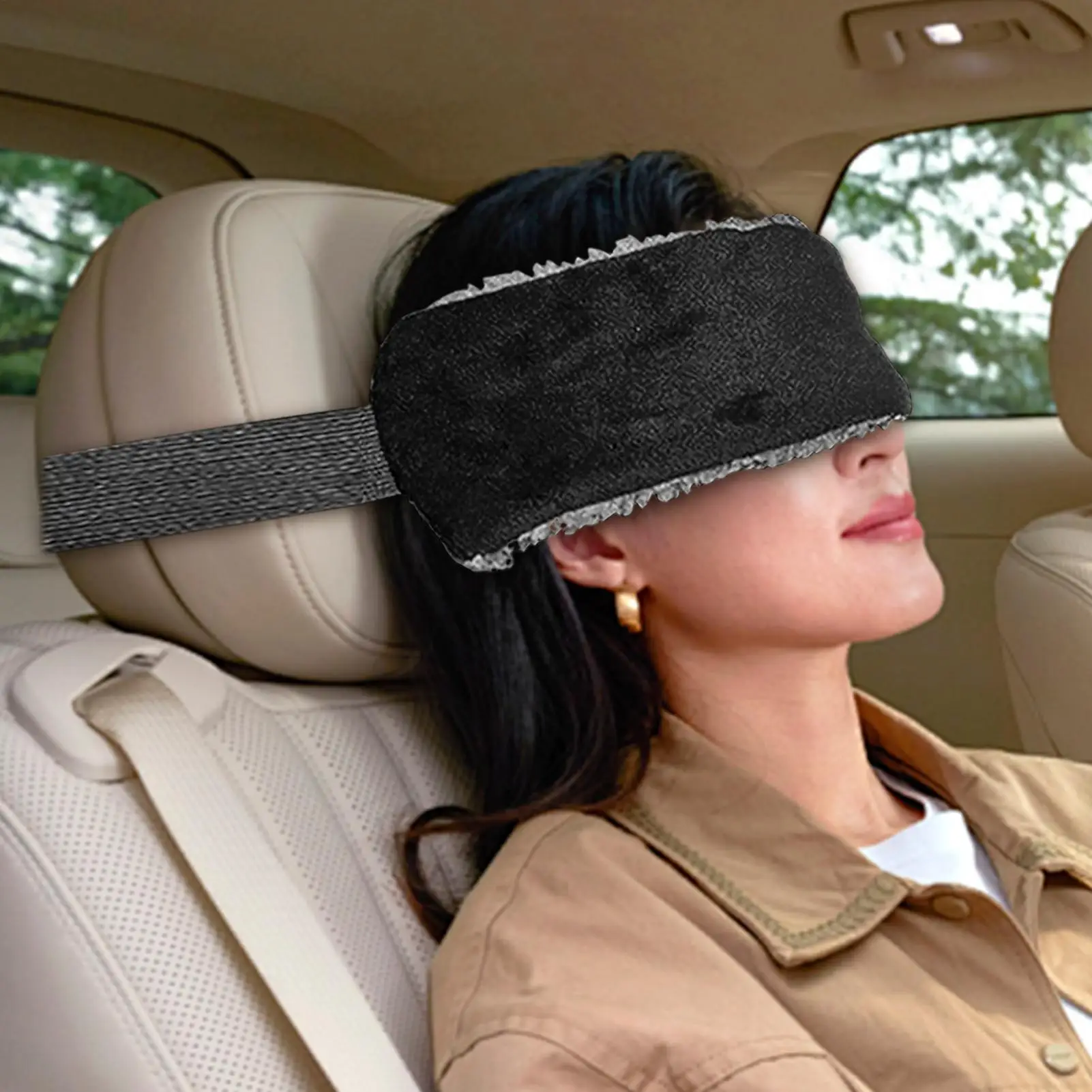 1Pc Travel Pillow Neck Support Alternative Adjustable Head Support Strap Portable Soft Head Pillow for Airplanes Car Seat