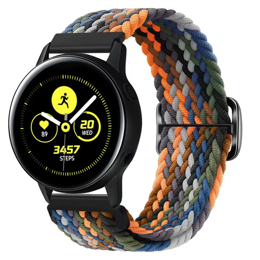 20mm 22mm Nylon Braided Loop Strap For Samsung Watch 6/5/4/3/Active Huawei Watch 4/3/GT3 Bracelet Wristband Amazfit GTR/GTS Belt