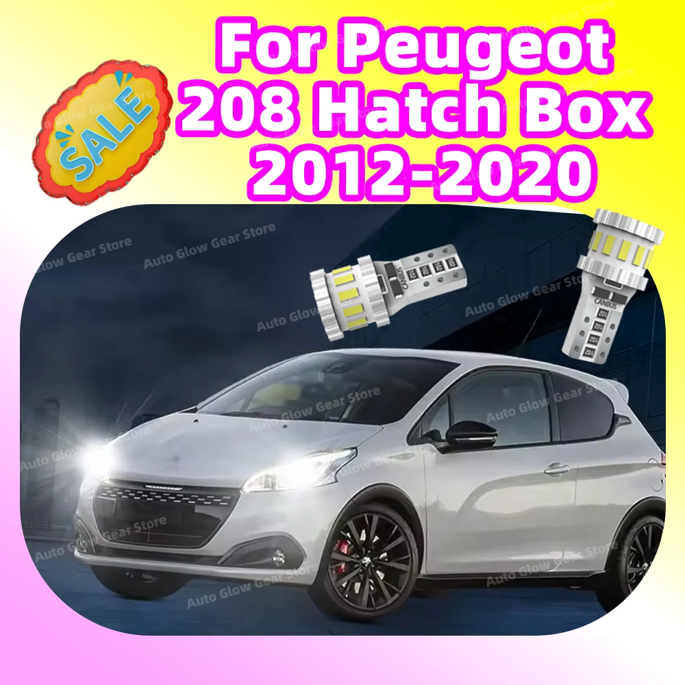 2x Auto Led-lampe 6000K Für Peugeot 208 Hatch Box 2012 2013 2014-2020 Umriss Licht T10 W5W Seite marker Position Signal Lampe 12V