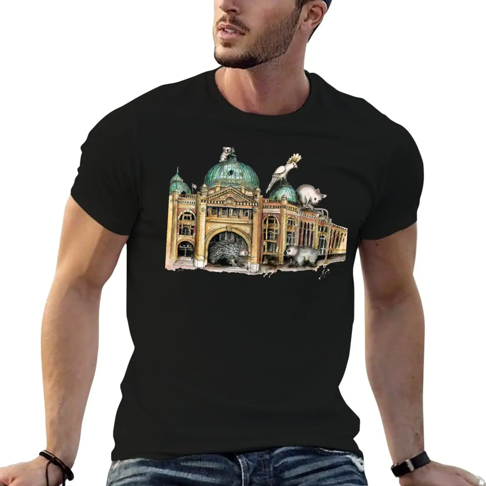 

Flinders street station Melbourne T-Shirt luxury designer anime t shirts t shirts men