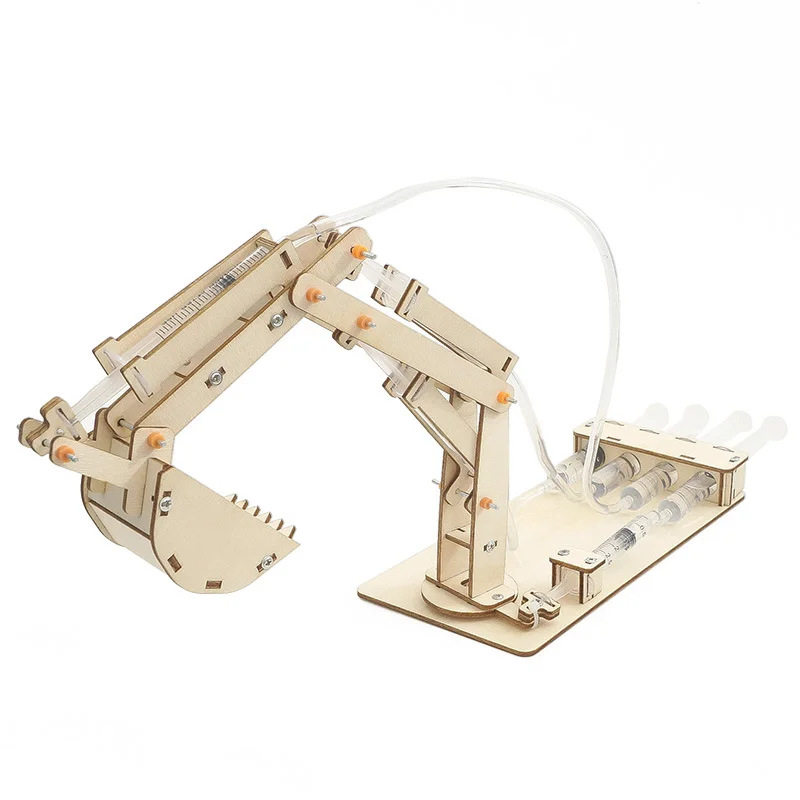 DIY Hydraulic Excavator Model STEM Kit for Kids - Physics Experimental Tool Educational Science Puzzle Toys School Supply
