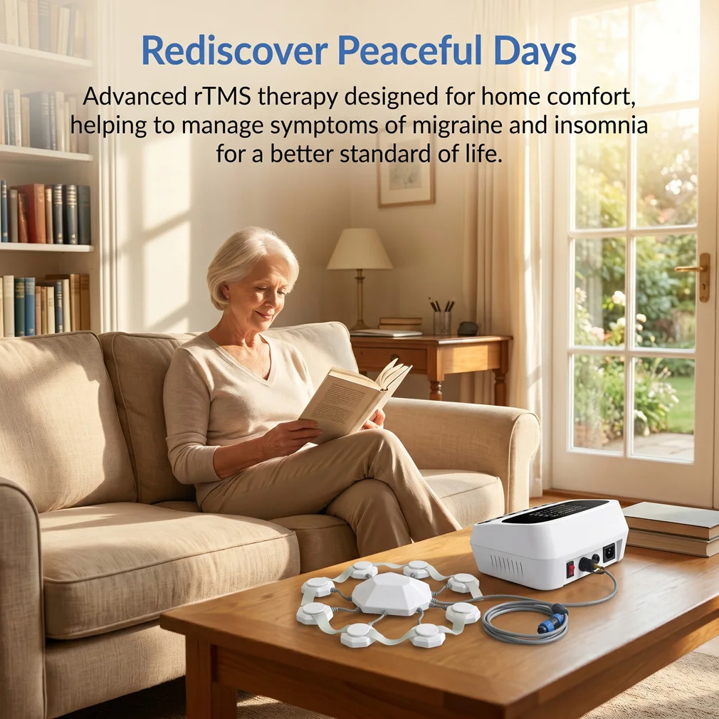 Bestes Geschenk: Transkranieller Magnetstimulator für Gehirngesundheit, RTMS-Therapie bei Chronischer Erschöpfung & Migräne, Neuro-Rehabilitationsgerät