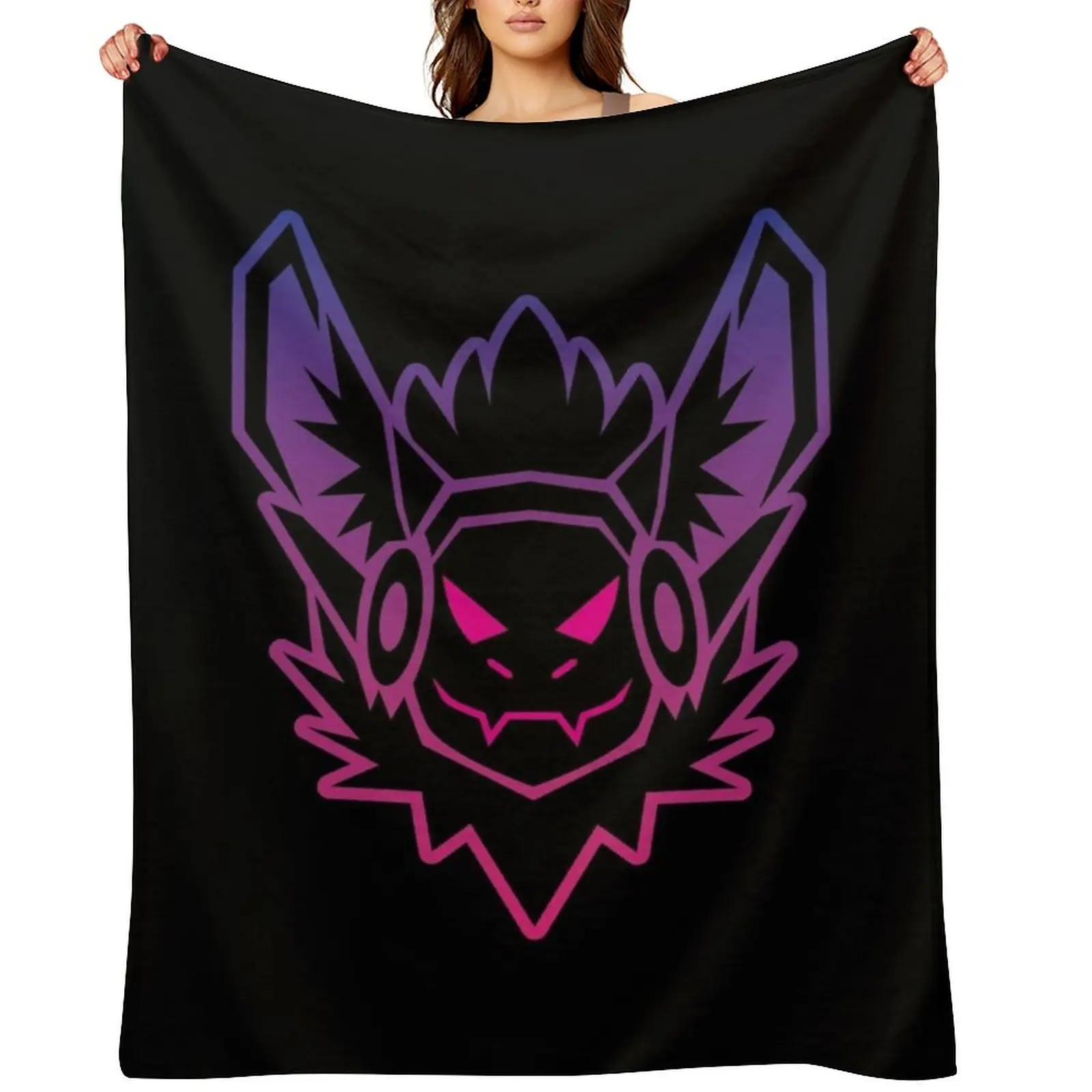 Synthwave Protogen T-Shirt Throw Blanket Moving Decoratives Soft Big Luxury St Blankets
