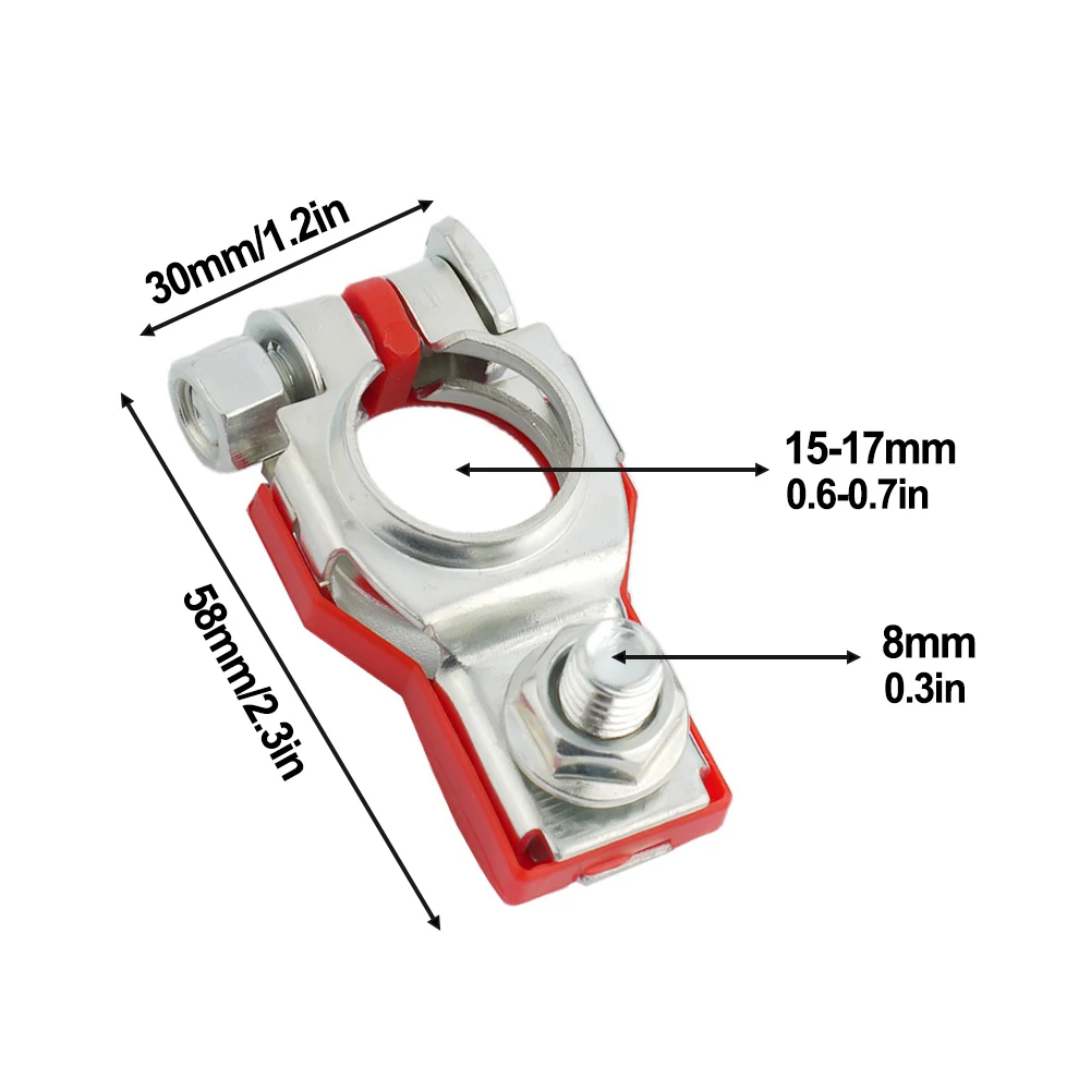 2pcs Car Battery Terminal Wire Cable Clamp for Quick Release Connector For 12V 24V Positive+Negative Battery Plates Car
