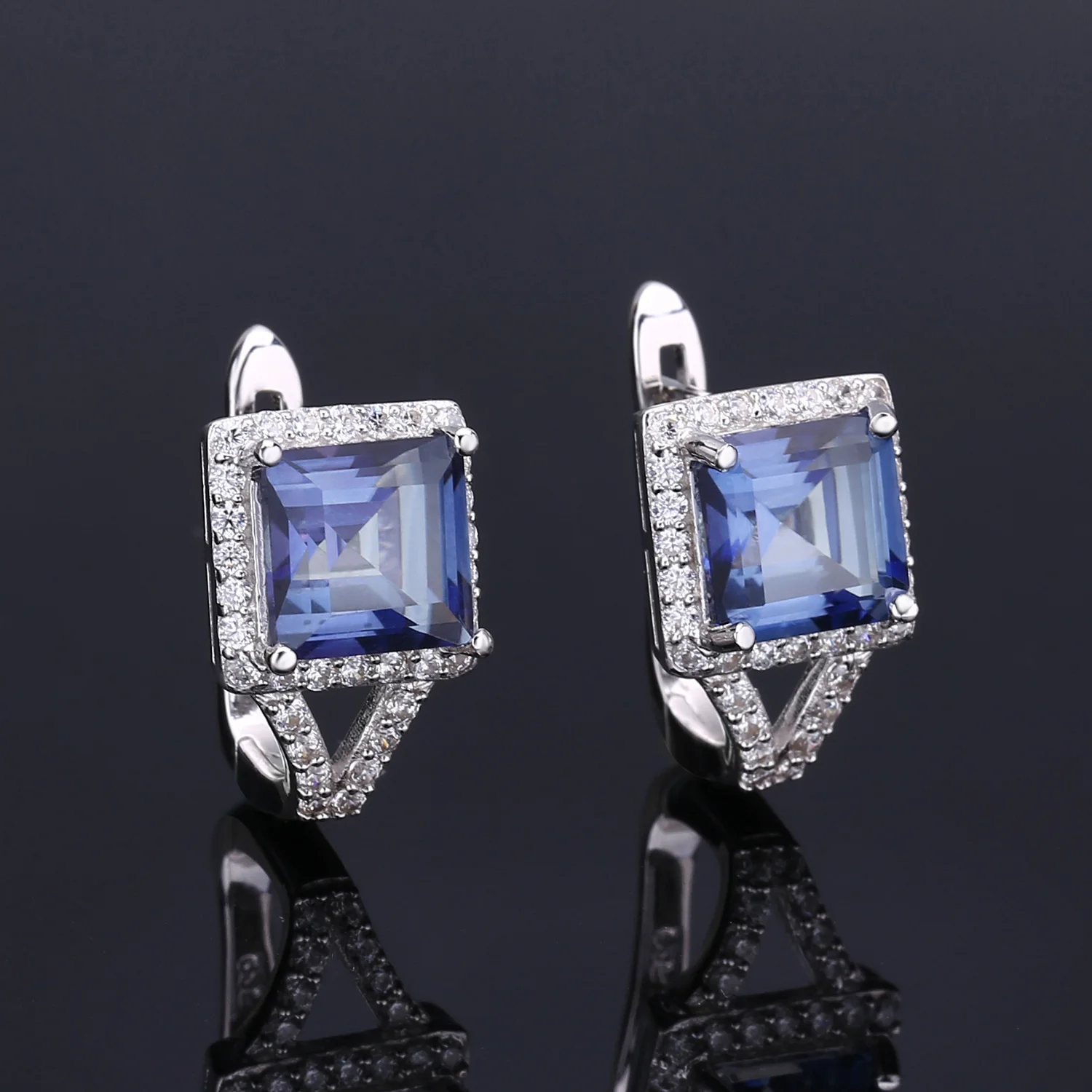 

brand genuine Luxury real jewels Fashion, Luxury, Colorful Personalized Temperament, s925 Silver Inlaid, Film Coated Crystal Ear