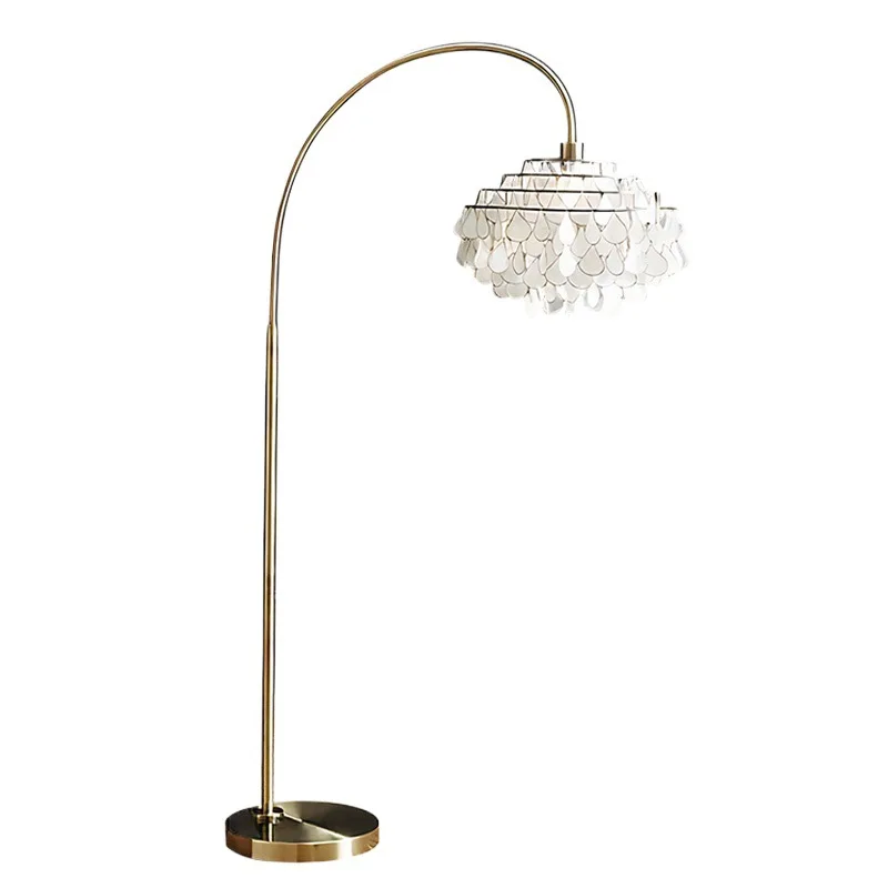 

Bedroom Japanese light luxury French fishing lamp, living room floor lamp