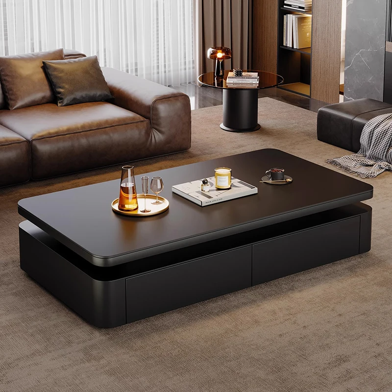 Luxury Modern Coffee Table Living Room Storage Designer Books Drawers Moving Side Table Writing Meubles Chinese Style Furniture
