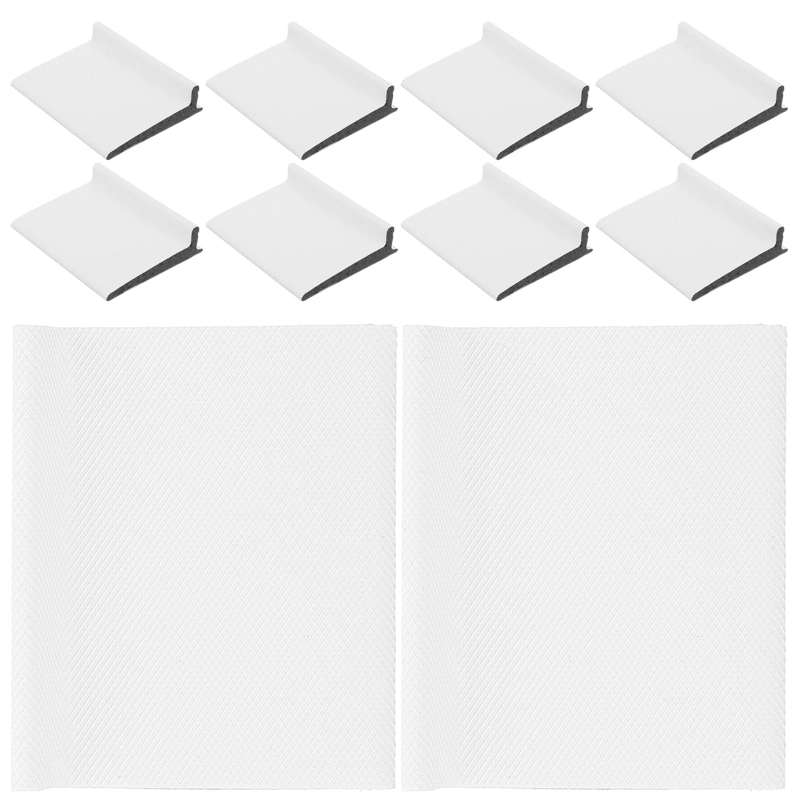 

50Pcs Self Adhesive Door Corner Sealing Strips Weather Stripping Door Frame Seal Strip for Windows Thermal Insulation Glass Wool