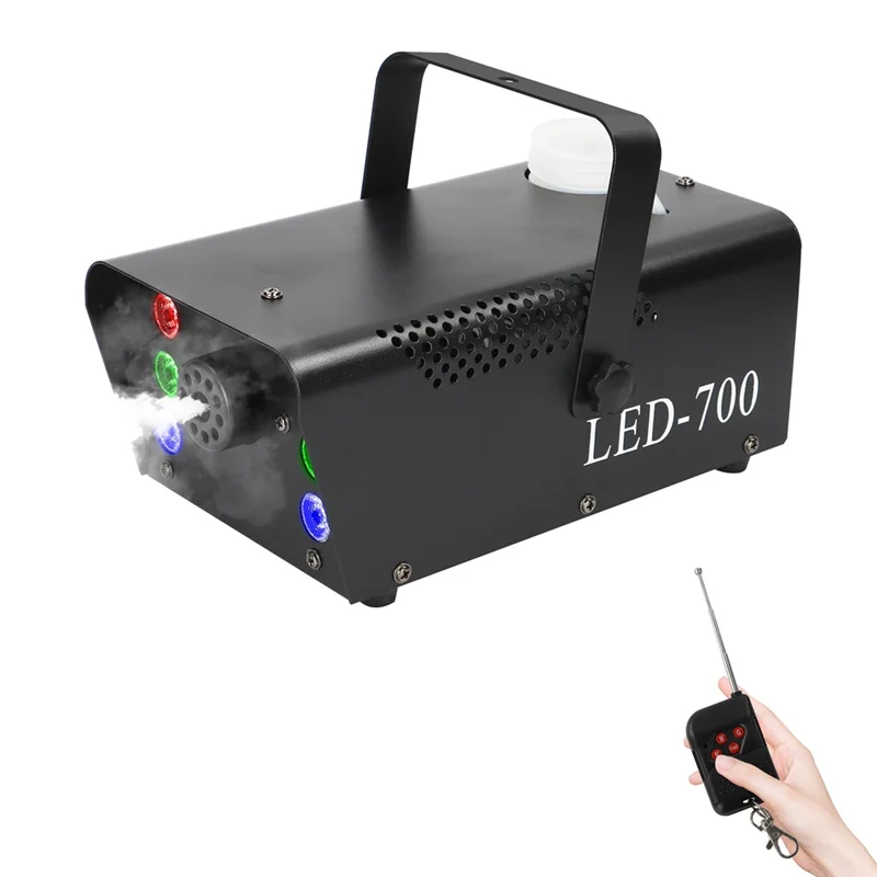 700W Remote Control Fog Machine & 6Pcs LED RGB light Fog Machine Stage Show Led Smoke Machine Disco DJ Party Club Bar Event Show