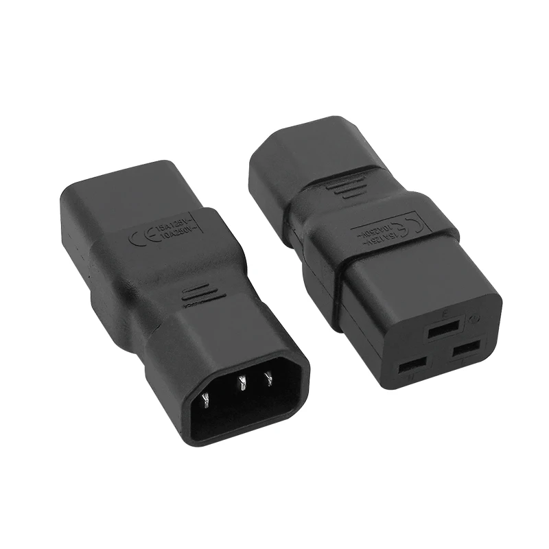 IEC 320 C14 Male to Female C19 Adapter IEC C19 to C14 PDU PSU UPS Power Connector