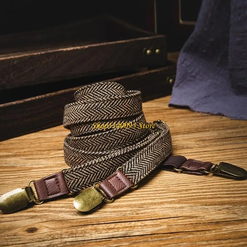 DXAE 3 مشابك للرجال حمالات حزام مطاطي بمشبك قابل للتعديل ومريح يناسب الملابس الرسمية