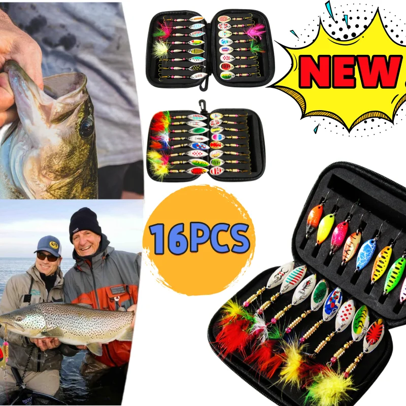 conjunto-de-16-iscas-giratorias-de-pesca-iscas-artificiais-de-metal-tipo-colher-crankbaits-e-wobblers-com-bolsa-de-armazenamento
