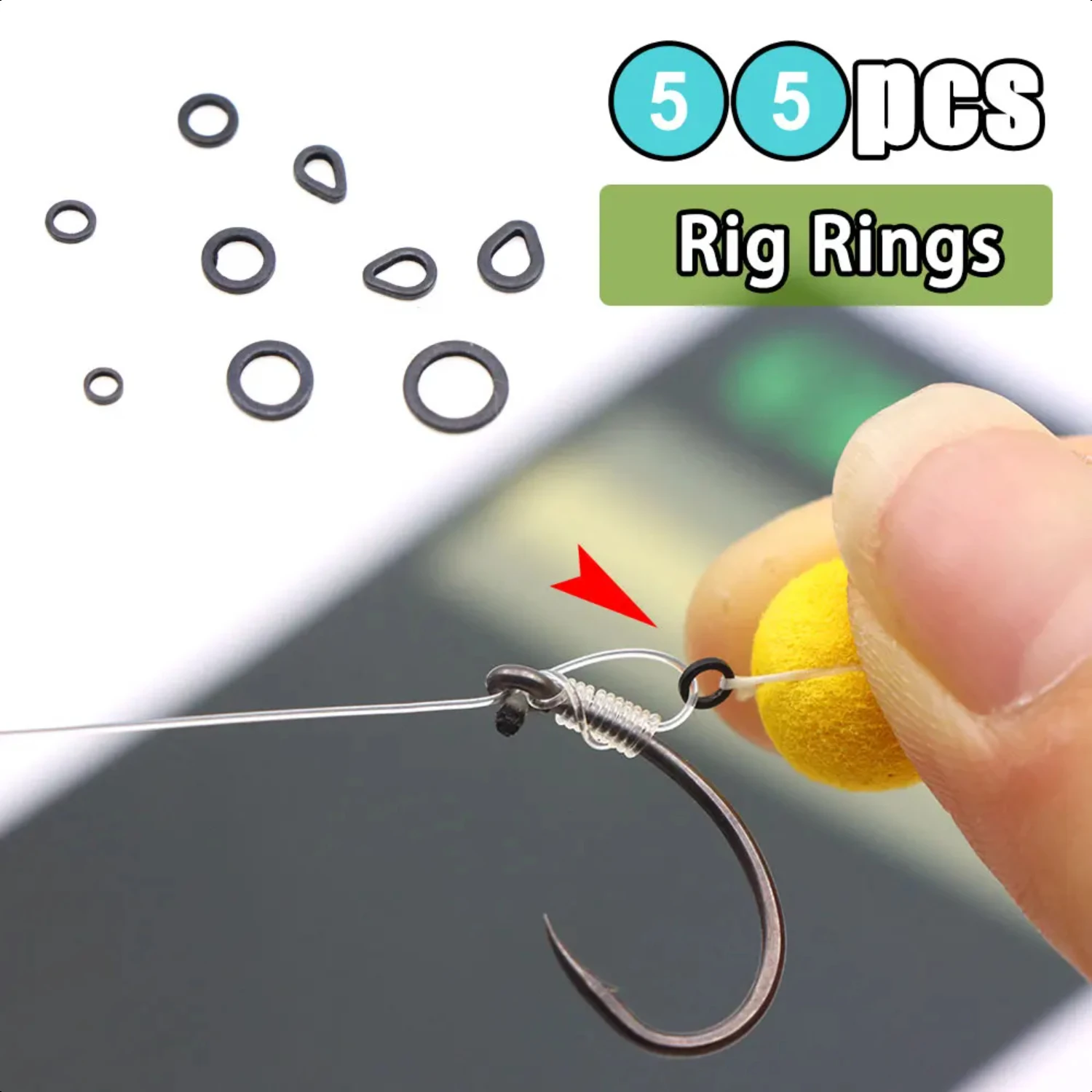 

High Quality Premium Essential Carp Fishing Tackle Set - Ideal for Enthusiastic Anglers - Complete with 55pcs Round Rig Ring Swi