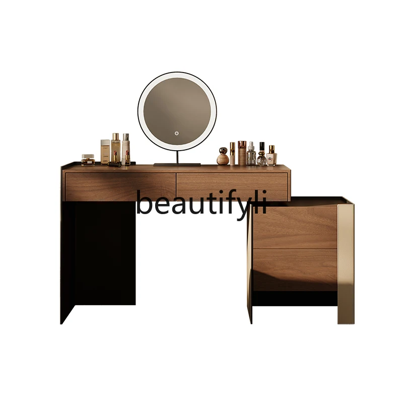 

2025 new chest integrated high-end bedroom makeup table home designer bedside makeup table