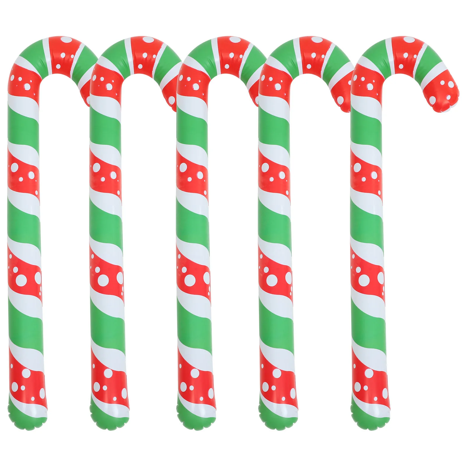 

5pcs Inflatable Candy Canes Christmas Party Balloons Pvc Decorative Xmas Cane Balloon Festive Holiday Home Decor Xmas Party