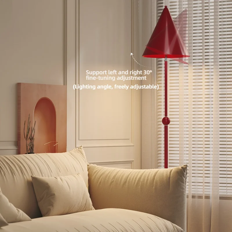 Led Floor Lamp Advanced Atmosphere Home Decoration Living Room Sofa Bedroom Retro Red Dining Room Study Vertical Floor Lamp