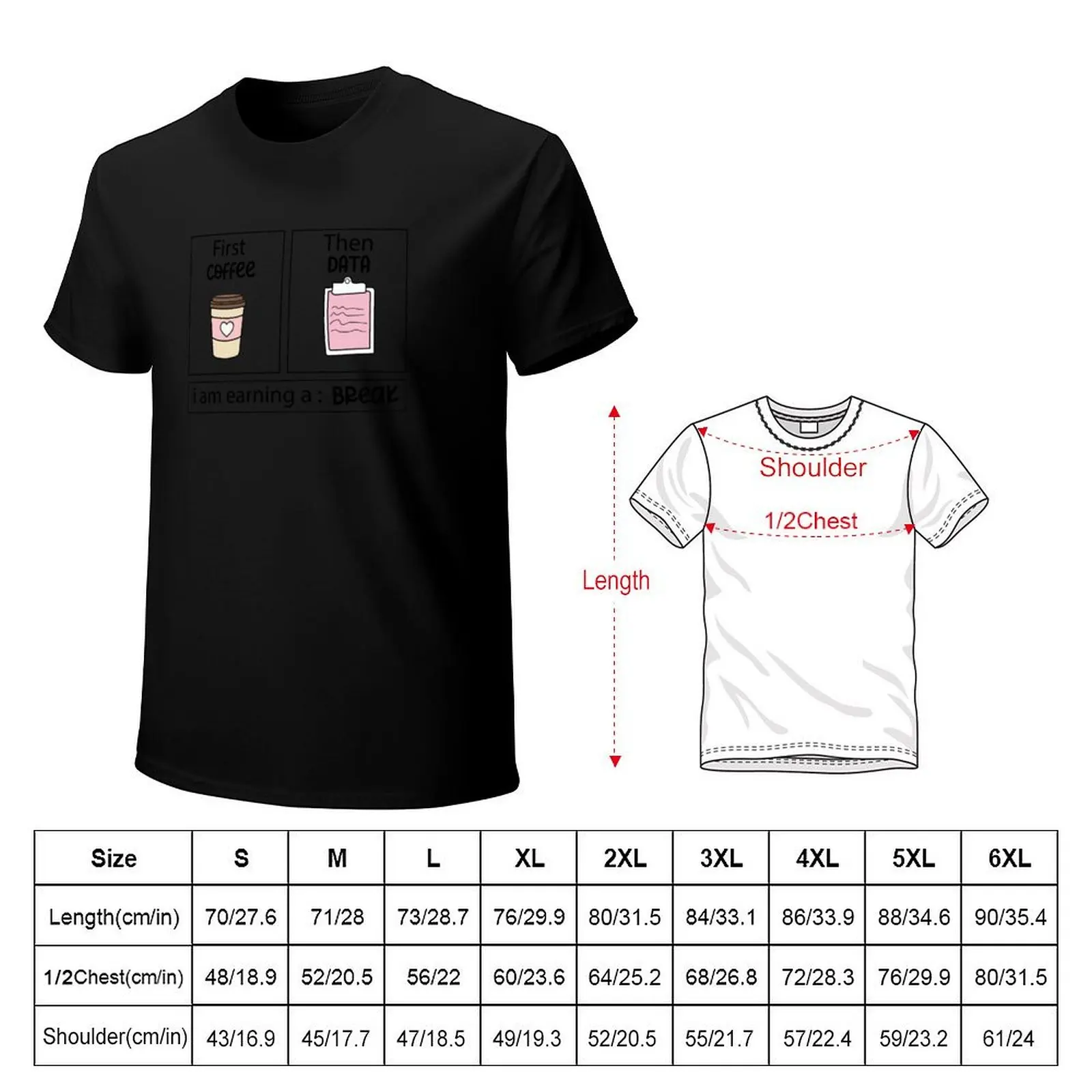 First Coffee Then Data BCBA - Special Education - School psychologist T-Shirt Plus Size Short Sleeve T-Shirt