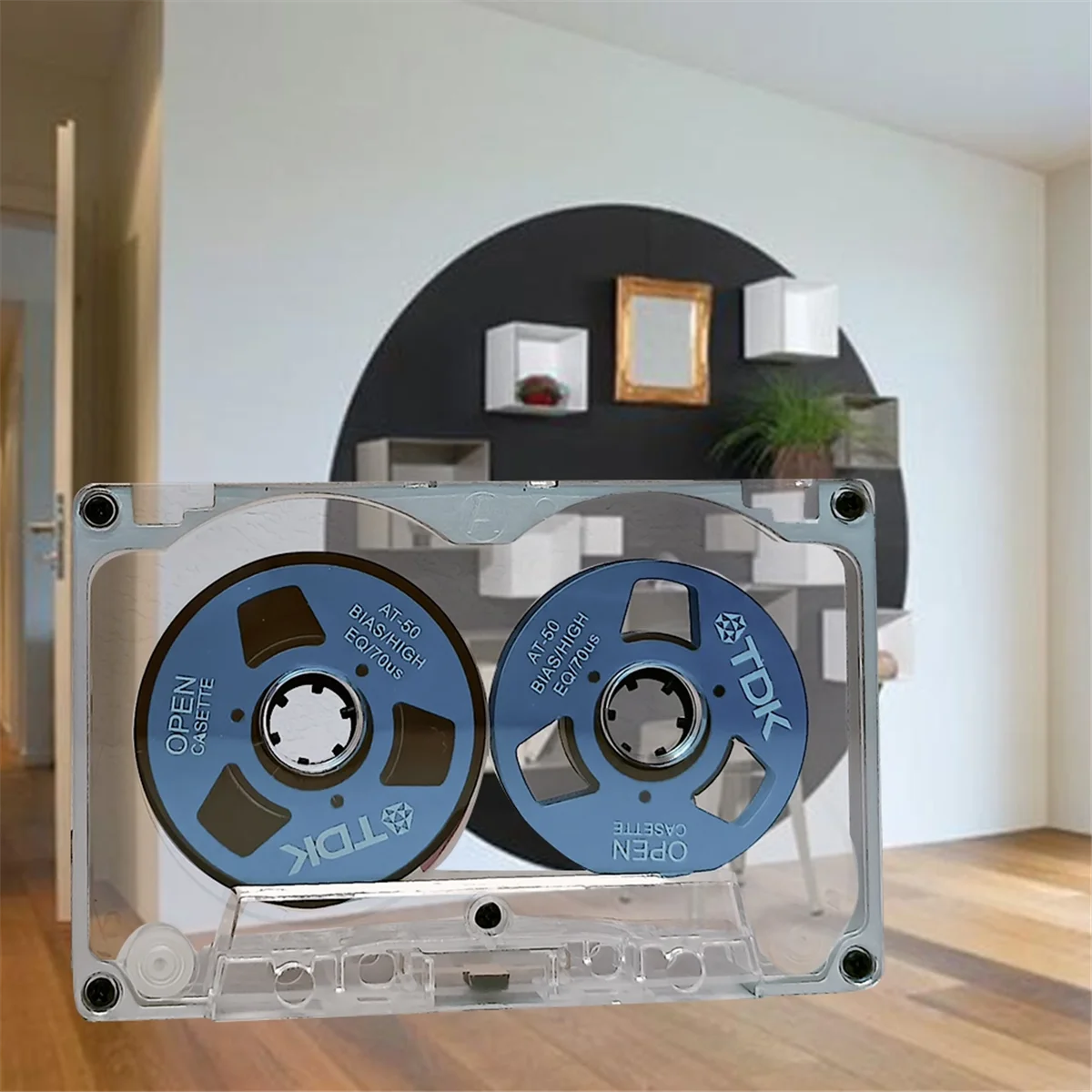 55 Minute Blank Tape Disk Double-Sided Metal Small Open Disk Blank Cassette Tape Tape Disk, D