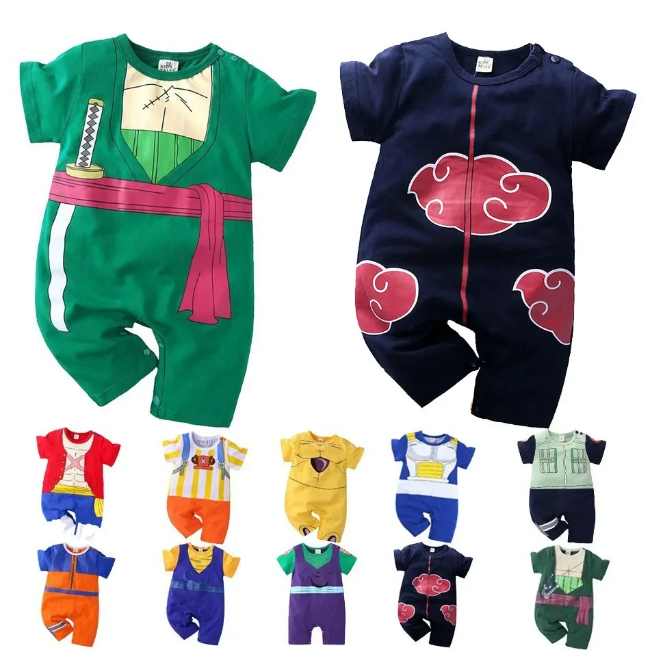 Baby Boy Clothes Toddler Vegeta Akatsuki Anime Romper Newborn Costume Summer Breathable Climbing Clothes Infant Cosplay Jumpsuit