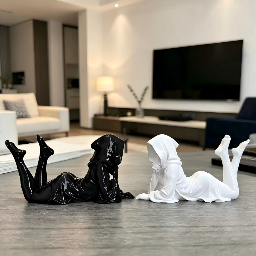 Elegant and Fashionable Posture Ghost Figurine 3D Printed Charming Posture Model, Unique and Novel Interesting Decoration.