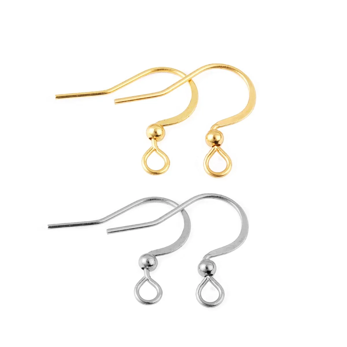 20 قطعة شقة الفولاذ المقاوم للصدأ القرط المشابك السنانير هيبوالرجينيك هوك سلك الأذن لصنع المجوهرات DIY بها بنفسك أقراط النتائج اكسسوارات #5