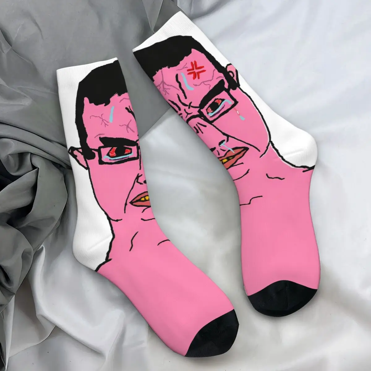 

Anime Wojak Soyjak Funny Meme Face Socks Winter Stockings Fashion Women Men Soft Breathable Socks Graphic Outdoor Non Slip Socks