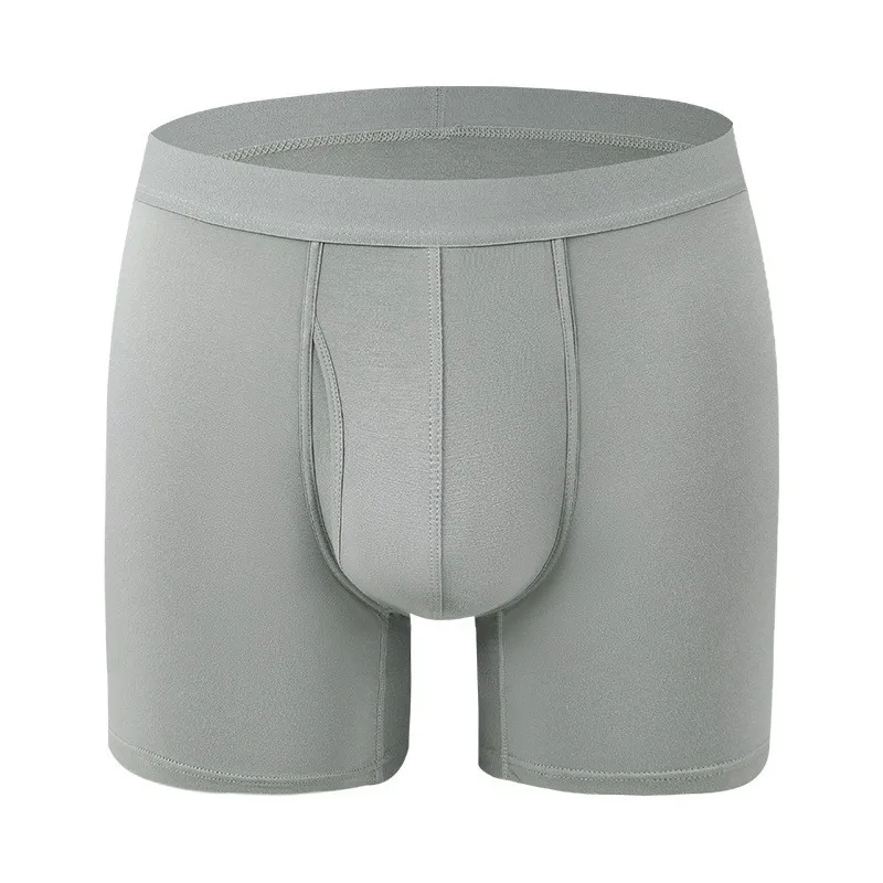 Großer Beutel für Herren, Boxershorts aus Bambusfaser, atmungsaktive Unterwäsche mit Öffnung, mittlere Taillenhöhe, Sport-Unterhose, feuchtigkeitsableitend, weich und kühl – Detail 18