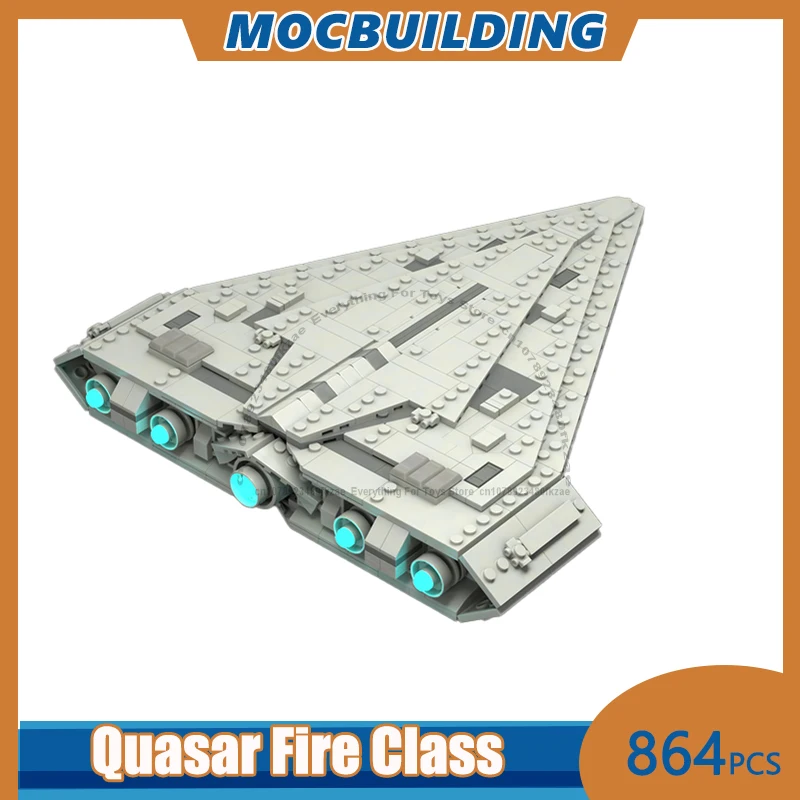 Quasar Fire Class Model MOC Building Blocks DIY Assemble Bricks Space Collection Display Creative Educational Toys Gifts 864PCS